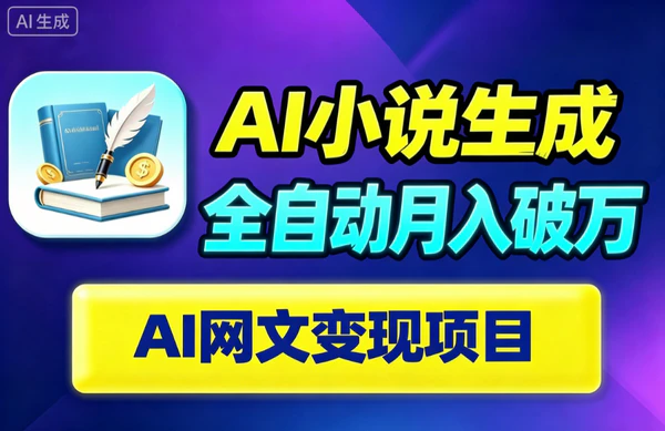 AI小说全自动生成DeepSeek驱动｜番茄七猫投稿直通｜一人量产月入破万