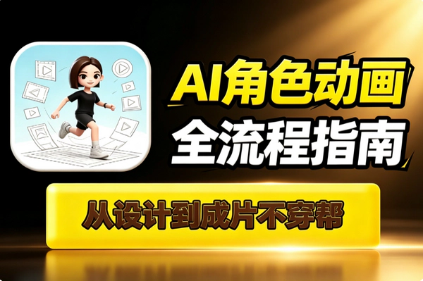 AI角色动画从设计到成片_PS原创Kling电影级动画角色一致YouTube发布教程