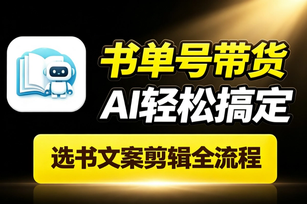 书单号带货AI实操_DeepSeek金句即梦配图剪映出片零门槛新手副业