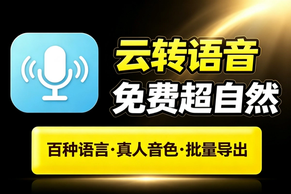 免费云端文字转语音在线工具_100种语言真人音色批量配音多格式导出