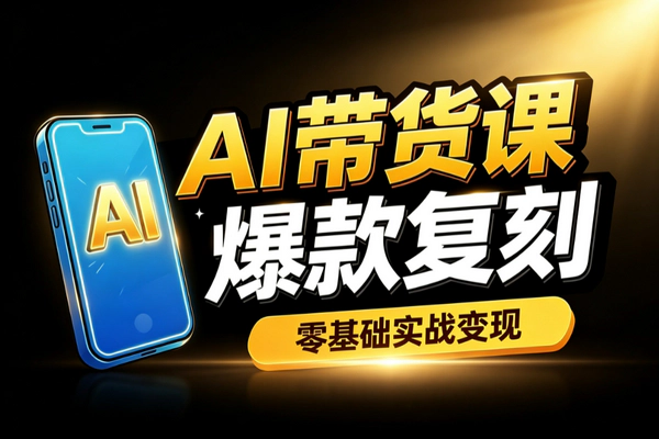 AI短视频带货2026_零基础爆款复刻AI原创选品投放矩阵变现