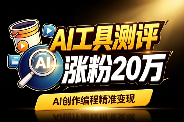AI工具测评90条涨粉20万_商单翻8倍精准流量变现拆解