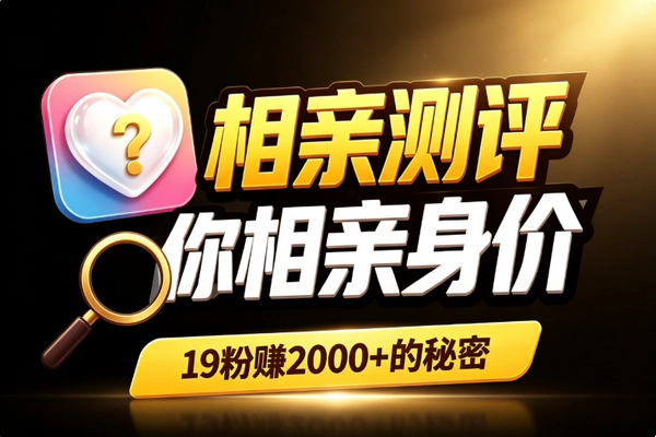 虚拟相亲测评19粉变现2000_AI复刻零库存自动交付低粉爆款