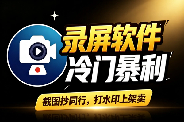 零库存卖录屏工具：电商蓝海冷门副业攻略