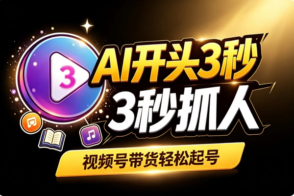 不出镜不拍摄：视频号AI带货低门槛起号变现法