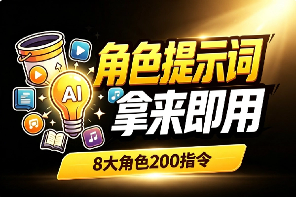 200条AI角色指令工具箱：八大身份场景化提示词即复制出稿