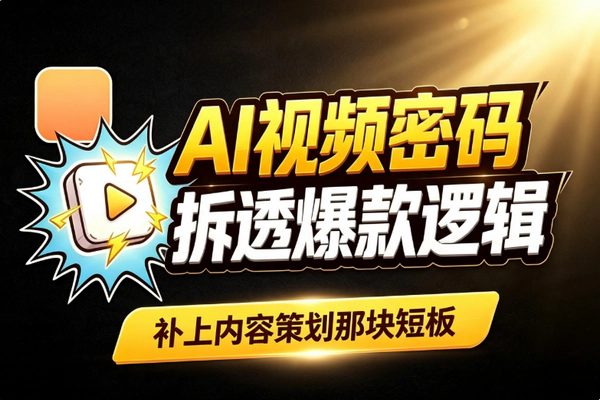 AI视频为什么能火：选题节奏情绪钩子爆款策划实战指南