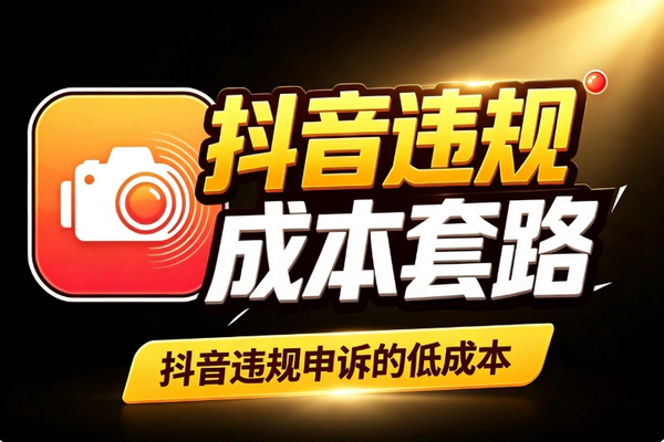 抖音违规不花钱自己申诉：信息差套路与实操要点拆解