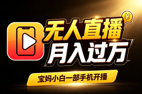 手机无人直播带货不露脸月入过万：宝妈2小时赚839选品灵活当天起号