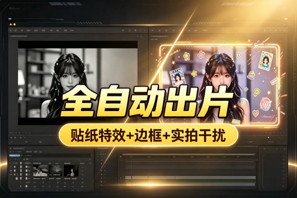 混剪视频批量出片不重复：贴纸画中画动态边框实拍干扰三合一方案
