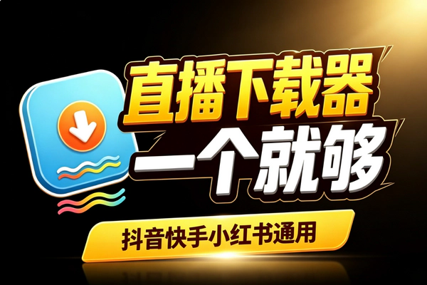 直播回放下载工具：抖音快手小红书一键保存零门槛实操