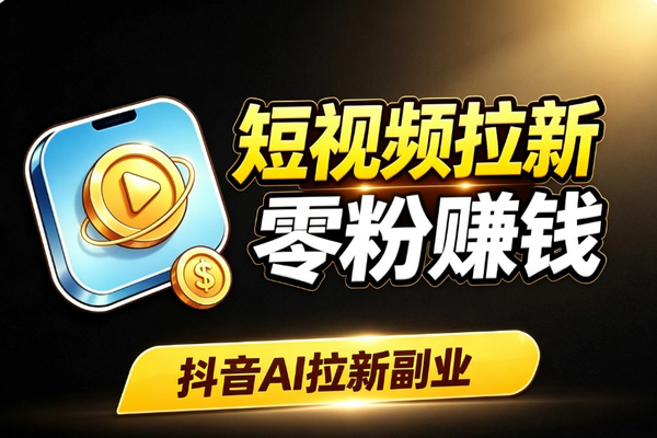 零粉零出镜AI短视频拉新：豆包即梦剪映多赛道双收益副业实操