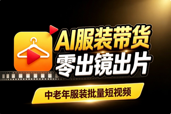 零出镜AI批量中老年服装带货视频：AB剧情工厂口播模板复用矩阵操作