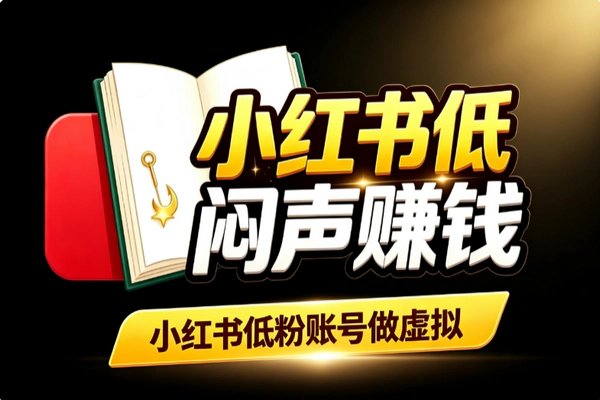小红书低粉虚拟教辅9.9跑量：打包打卡搜索截流养权重扩品闷声赚钱
