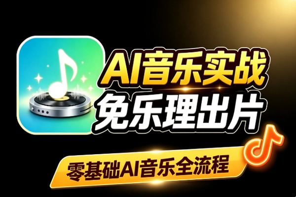 零基础AI音乐实战教程 免乐理一键修音扒带快速出片工具包