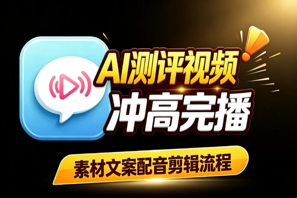 AI测评视频制作教程 从0搭建完播率提升及接广告变现全流程