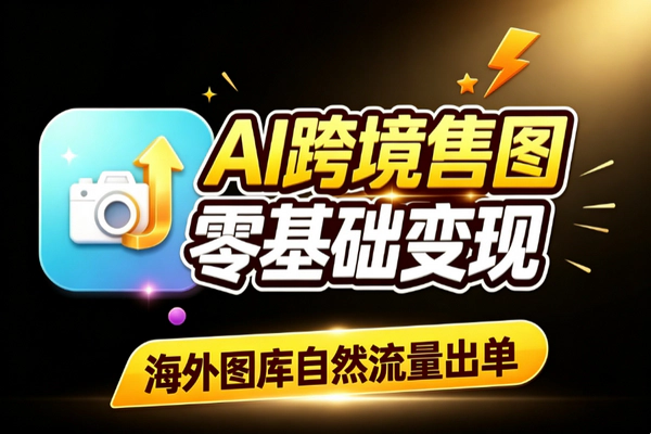 AI跨境售图实操教程 零基础海外图库批量卖图变现全攻略