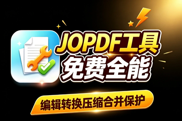 JOPDF免费全能PDF工具箱 编辑转换压缩合并一站式PDF处理软件