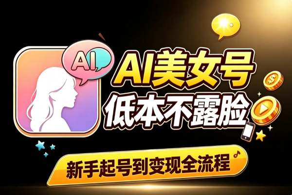 AI真人美女号全流程实操 不露脸起号提示词技巧与变现全攻略