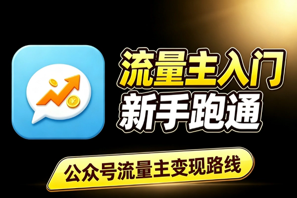 公众号流量主从0到1入门教程 九步路线图打通起号变现全流程