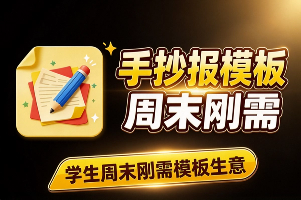 手抄报模板怎么赚钱?周末刚需副业变现全攻略