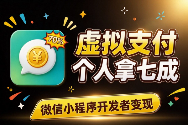 微信小程序虚拟支付2.0怎么开通?个人开发者七成分成变现攻略