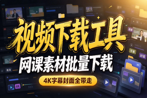 网课视频怎么批量下载到本地？开源免费工具支持4K与播放列表导入