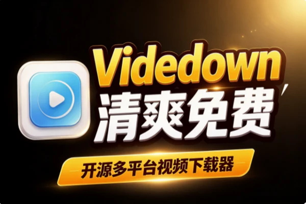 Videdown开源多平台视频下载器：清爽免费高清无水印本地保存工具