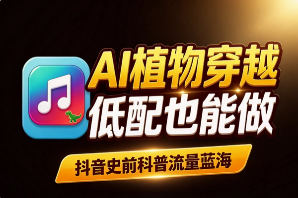 AI植物穿越白垩纪怎么做？抖音史前科普短视频低门槛制作教程