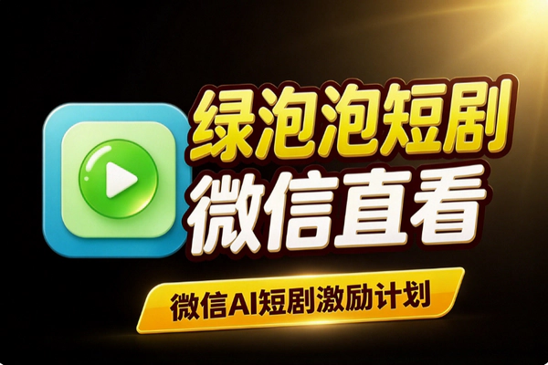 微信绿泡泡短剧上线：AI短剧新入口，激励最高100%收入怎么拿