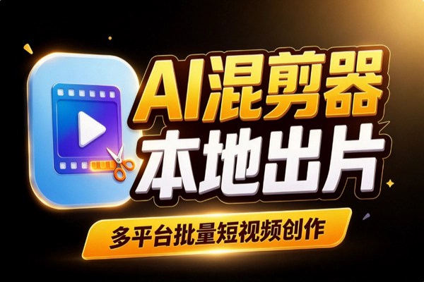 AI批量混剪工具怎么用？本地自动出片，文案配音剪辑一条流程跑完