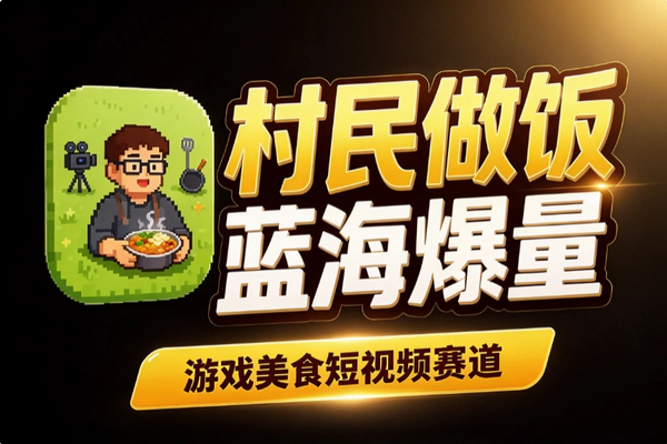 我的世界村民做饭短视频赛道拆解：游戏画面+真人做饭，一条蓝海方向